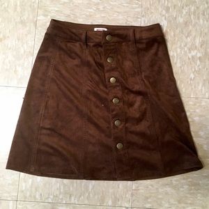 Brown button up skirt